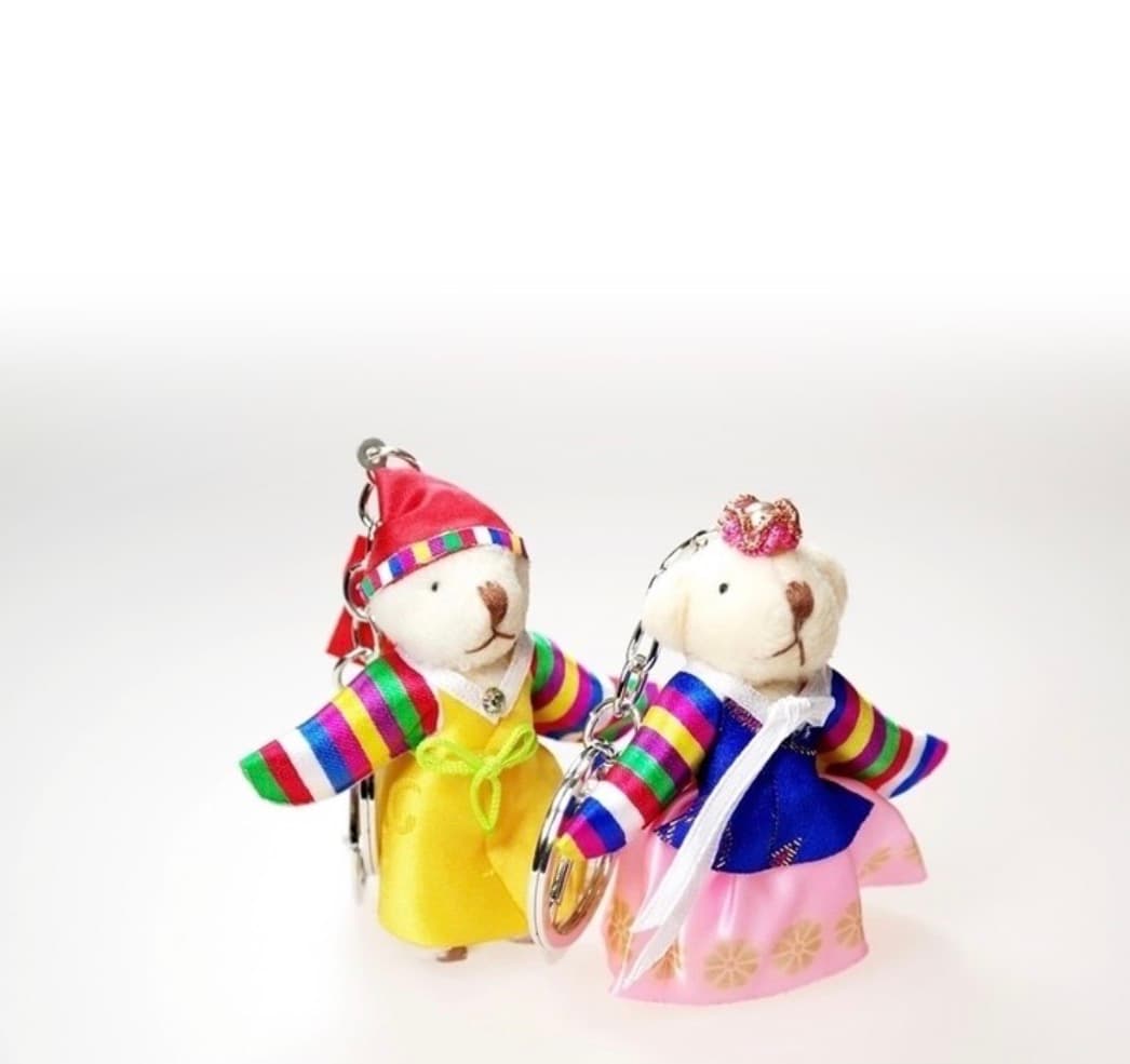 Hanbok Muñeca Llavero 2 piezas Set